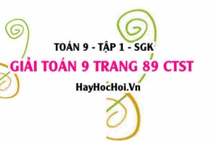 Giải Toán 9 trang 89 tập 1 Chân trời sáng tạo SGK